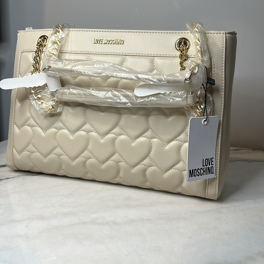 Love Moschino Beige Shoulder Bag - Picture 5 of 10